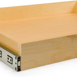 baltic birch dovetail drawer box with side mount slide attached